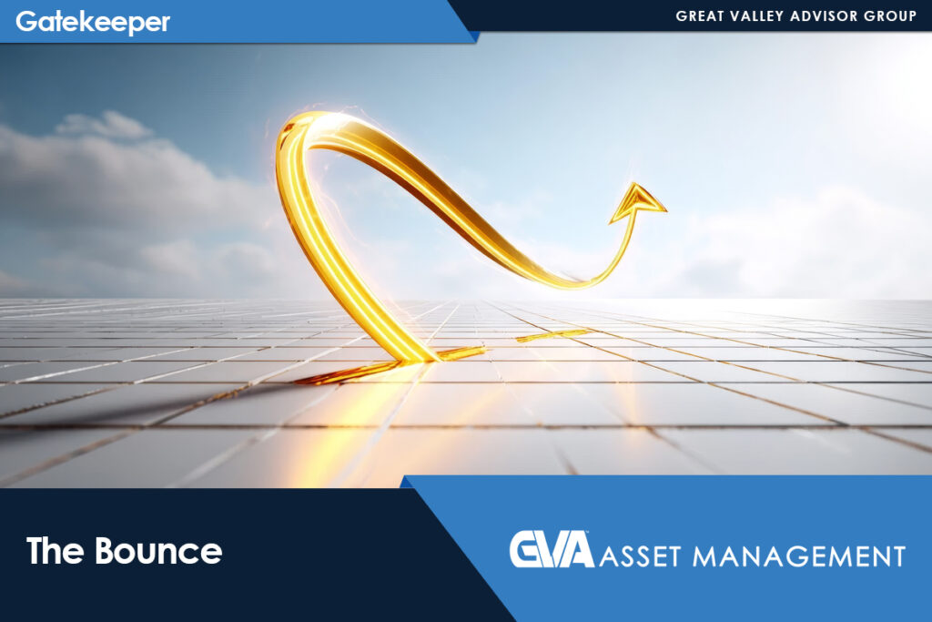 Corporate banner featuring Gatekeeper branding with a golden curved arrow above a grid, displaying 'The Bounce' and GVA Asset Management logos