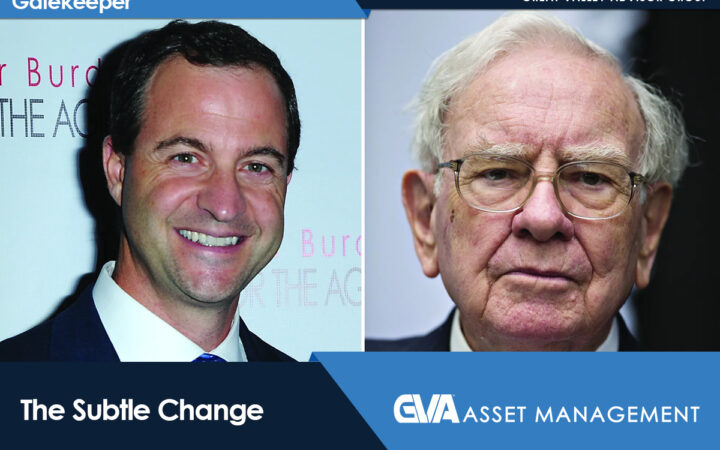 Side-by-side headshots of two men in suits for an article titled 'The Subtle Change' (left: smiling younger man, right: older man with glasses).